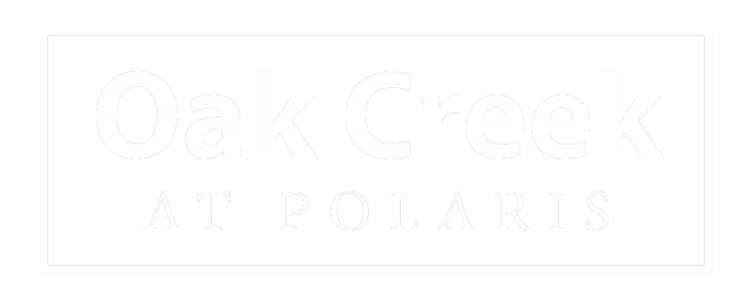 a white oval creek at polaris logo on a black background